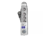 Qoltec Listwa antyprzepięciowa - 5 gniazd, 1.8m, szara - 587687 - zdjęcie 4